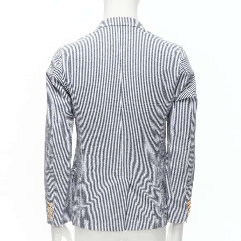 Junya Watanabe Striped Cotton Blazer Blue Cotton Never worn - Box View