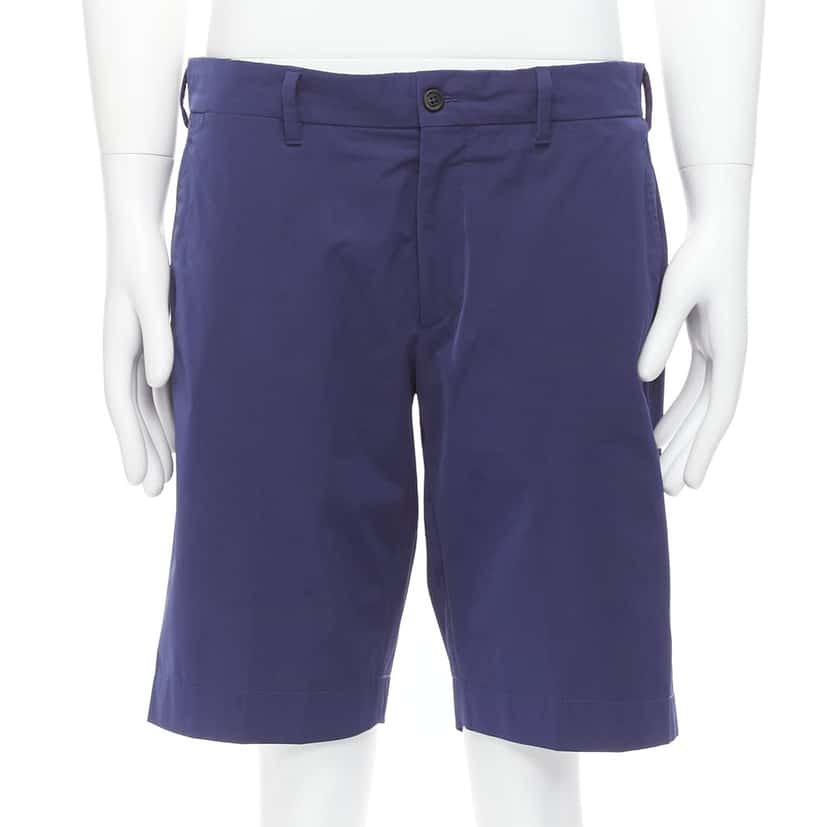 Prada Shiny Bermuda Shorts Blue Very good condition - Front View