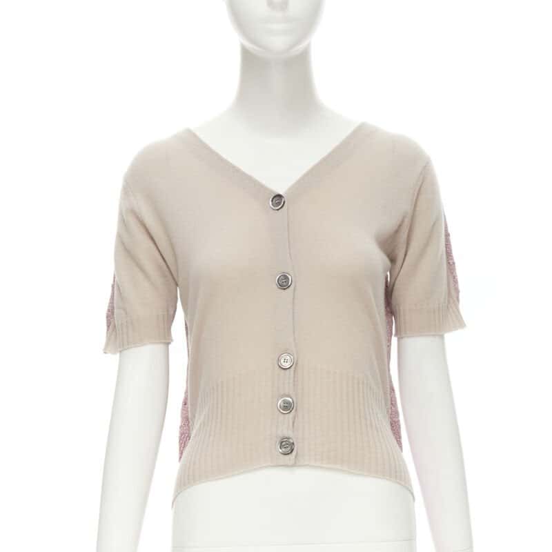 Louis Vuitton Layered Cardigan Khaki Polyamide Never worn - Inside View