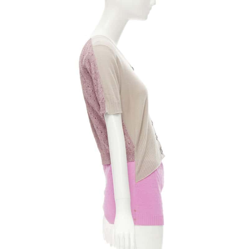 Louis Vuitton Layered Cardigan Khaki Polyamide Never worn - Box View