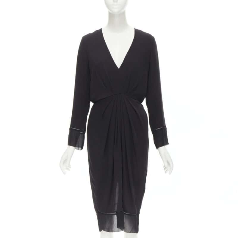 Zimmermann Gathered Lattice Dress Black Polyester Never worn - Front View