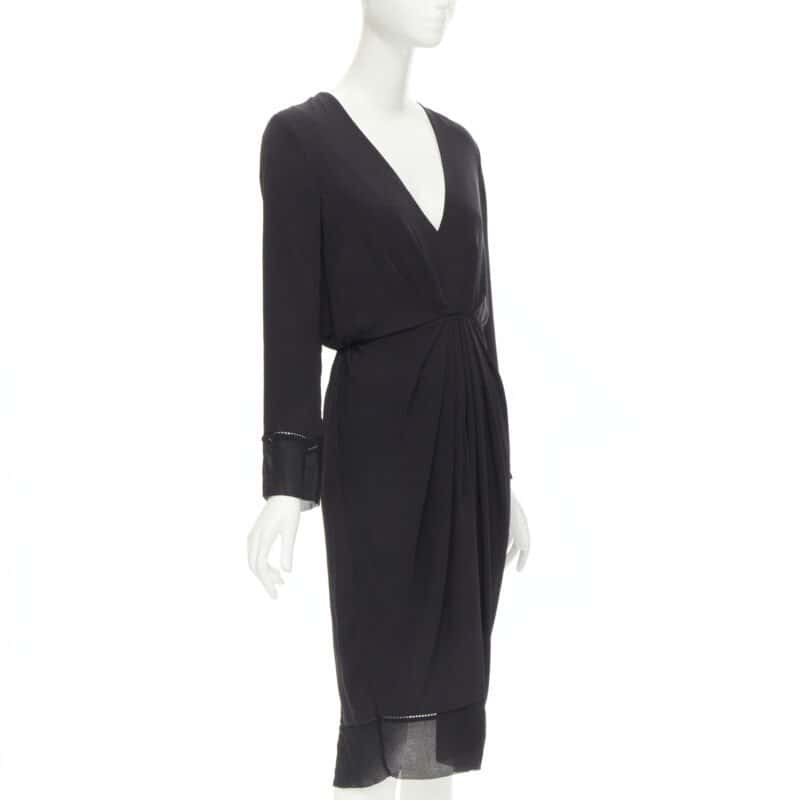 Zimmermann Gathered Lattice Dress Black Polyester Never worn - Inside View