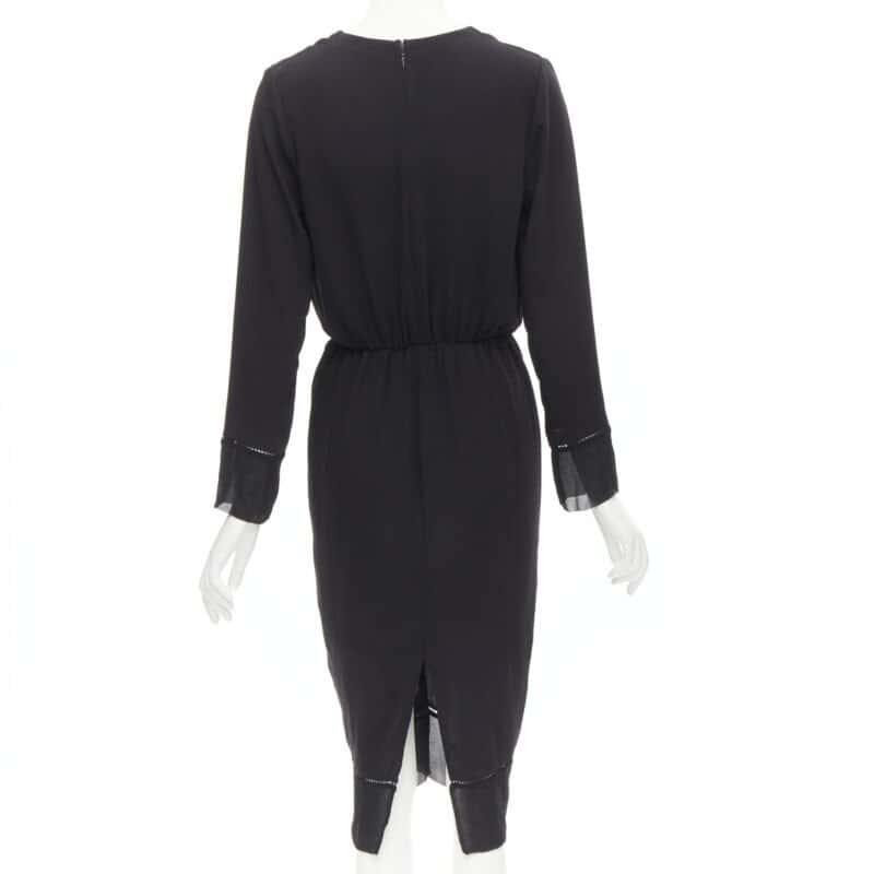 Zimmermann Gathered Lattice Dress Black Polyester Never worn - Box View