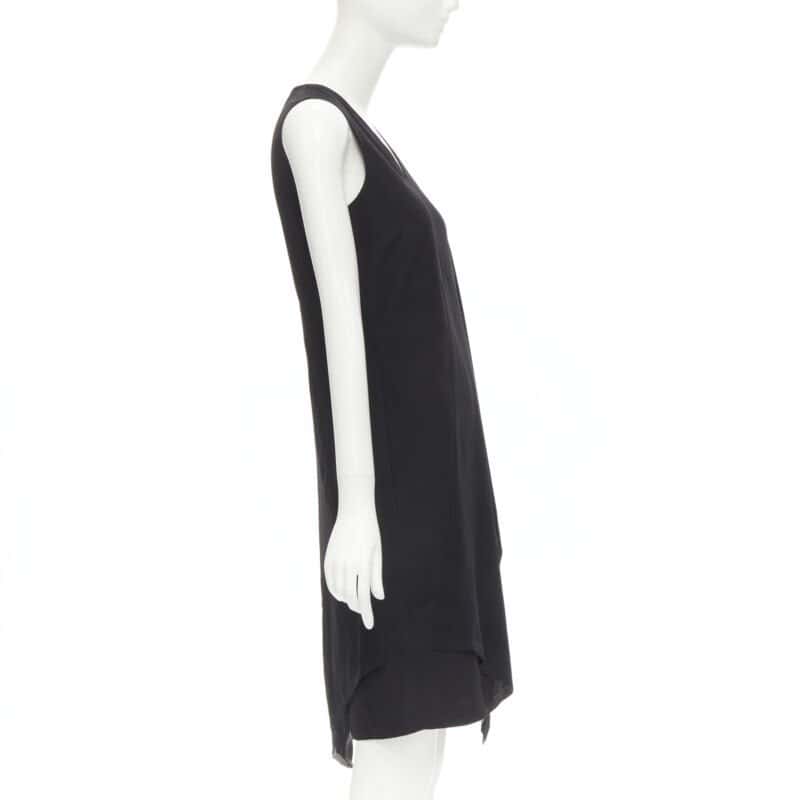 MAISON MARTIN MARGIELA Bonded Cape Dress Black Very good condition - Model View