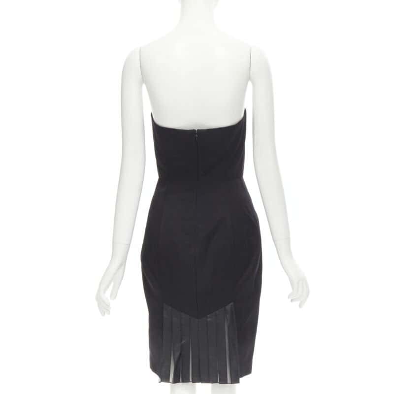 Alexander Wang Corset Pleat Dress Black Wool Never worn - Box View