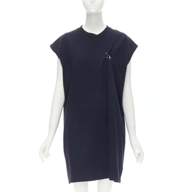 Acne Studios Pinched Casual Dress Navy Cotton Never worn - Front View