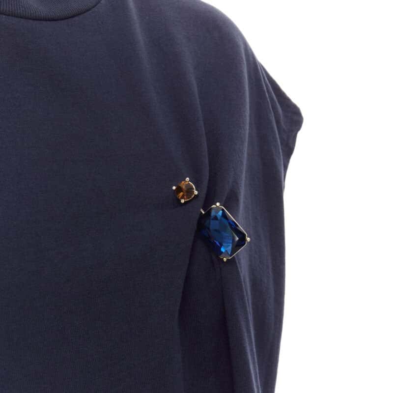 Acne Studios Pinched Casual Dress Navy Cotton Never worn - Back View