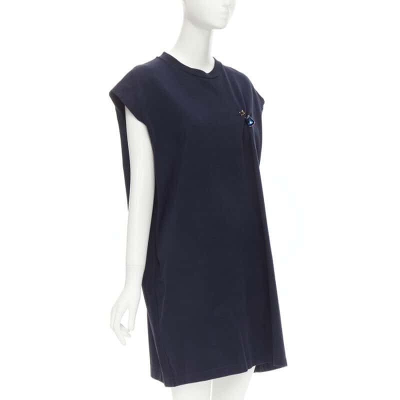 Acne Studios Pinched Casual Dress Navy Cotton Never worn - Inside View