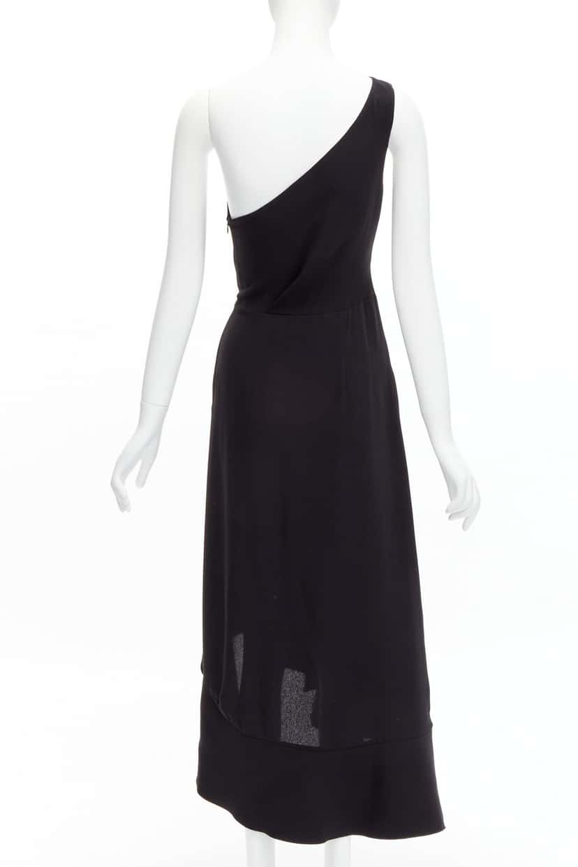 Dion Lee Drape Ruffle Dress Black Silk Never worn - Box View