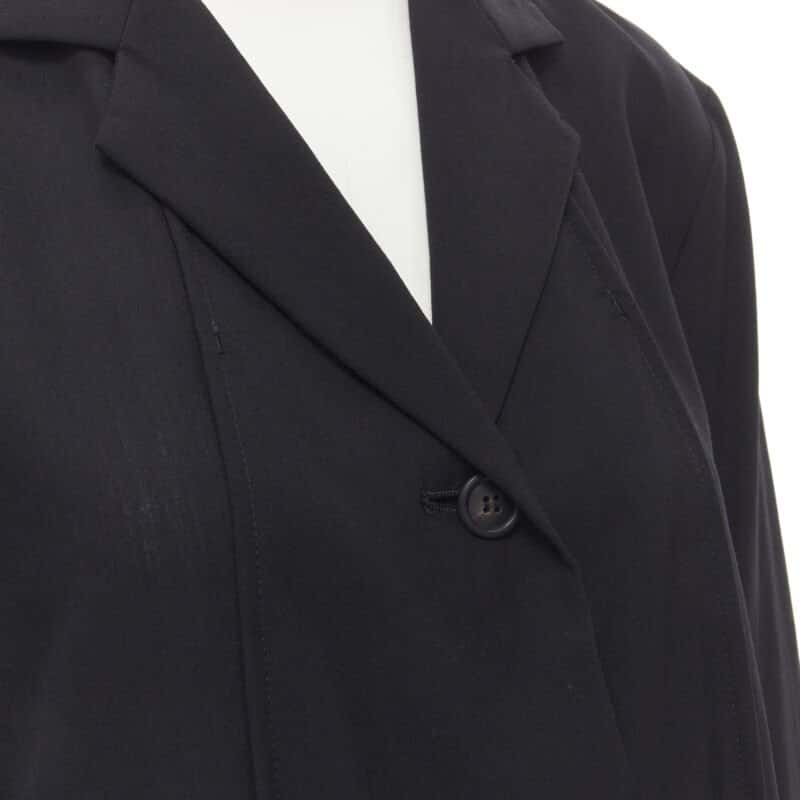 Issey Miyake Relaxed Casual Blazer Black Wool Never worn - Back View