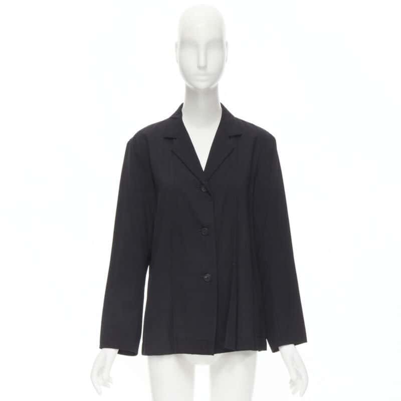 Issey Miyake Relaxed Casual Blazer Black Wool Never worn - Inside View