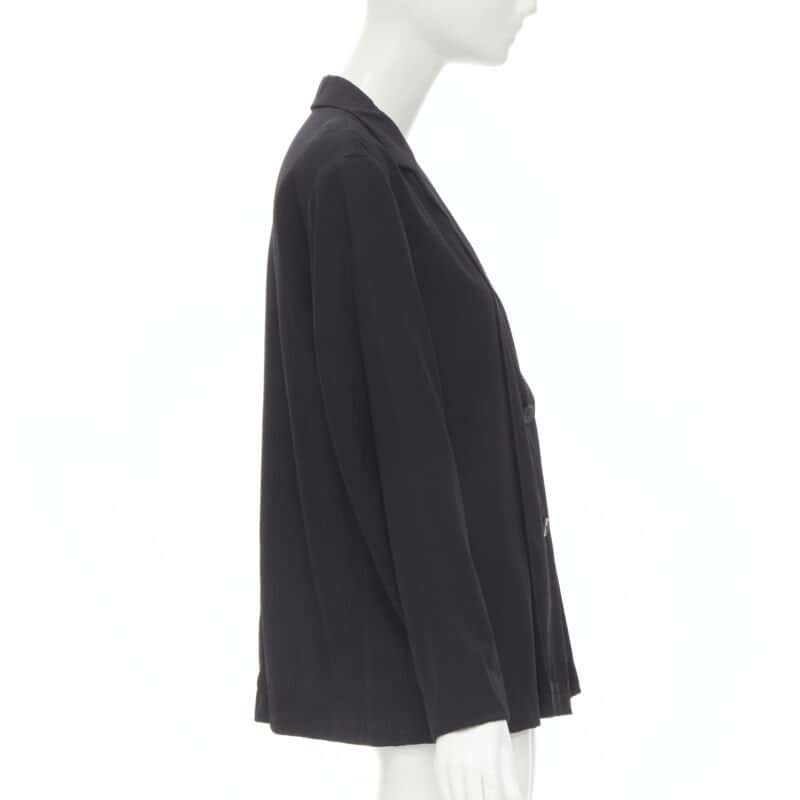 Issey Miyake Relaxed Casual Blazer Black Wool Never worn - Model View