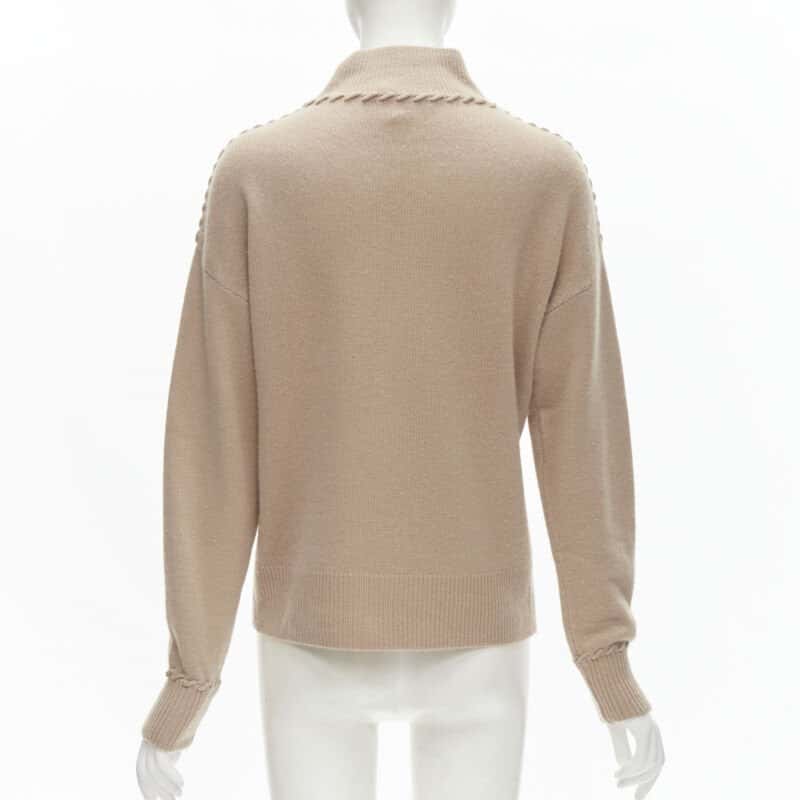 Theory Whipstitch Turtleneck Brown Cashmere Very good condition - Box View