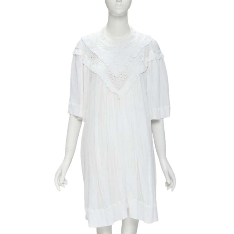 Isabel Marant Eyelet Boho Dress White Cotton Never worn - Front View