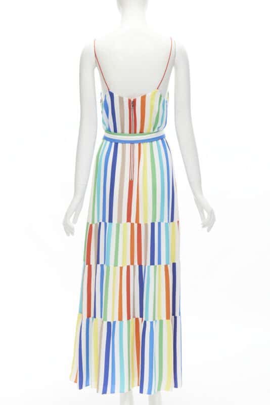ALICE & OLIVIA Striped Belted Dress MultiColor Viscose Never worn - Box View