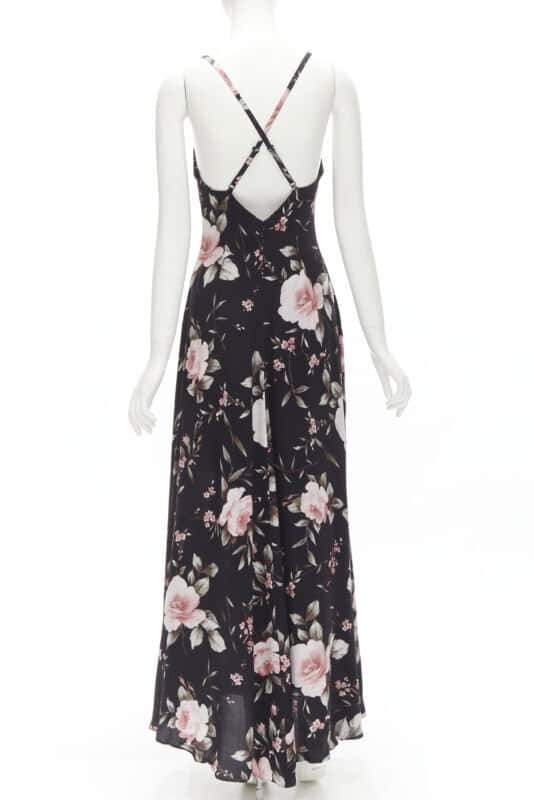ALICE & OLIVIA Floral Slip Dress Black Viscose Never worn - Box View