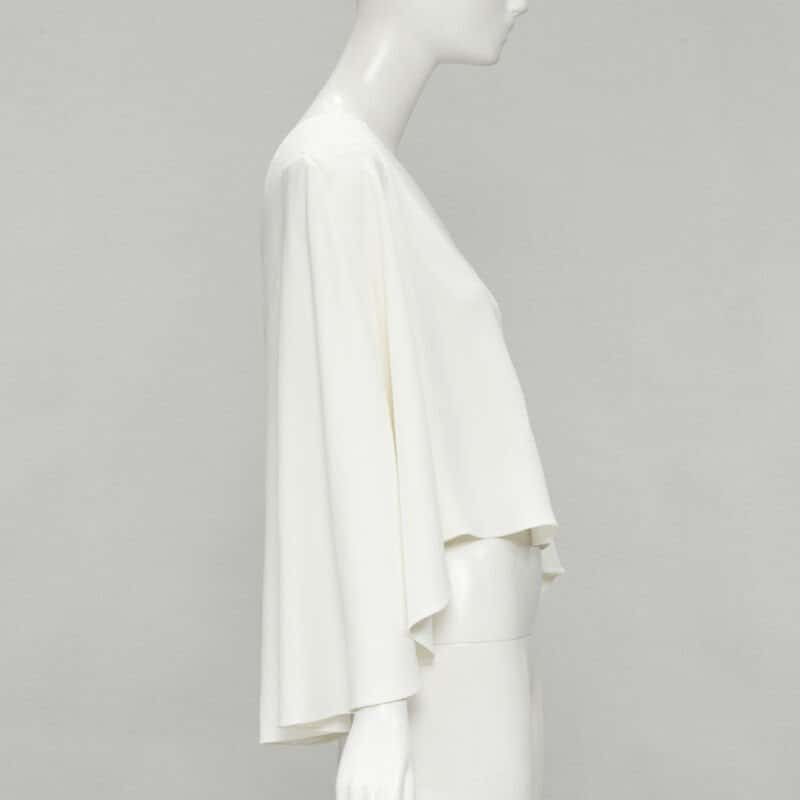 Roland Mouret Draped Cascade Top White Viscose Very good condition - Model View