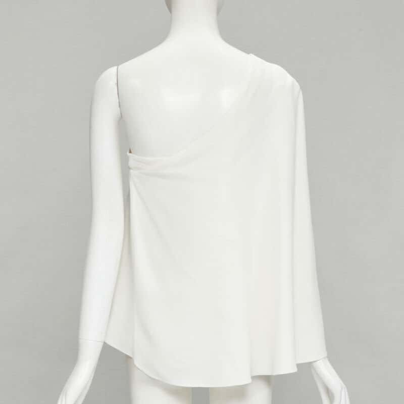 Roland Mouret Draped Cascade Top White Viscose Very good condition - Box View