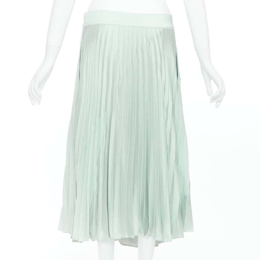 Vince Fabric Panel Skirt Green Polyester Good condition - Box View