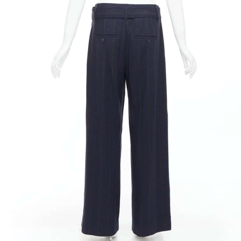Vince Pinstripe Wide Pants Navy Wool Very good condition - Box View