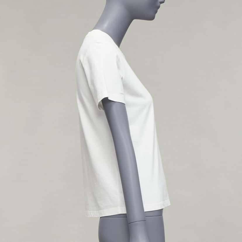 Moschino Beaded Bear Tee White Cotton Never worn - Model View