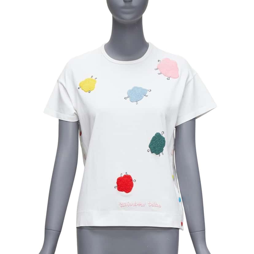 Mira Mikati Rainbow Sheep Tee White Cotton Never worn - Front View