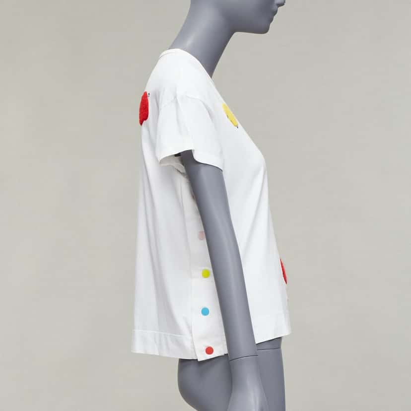 Mira Mikati Rainbow Sheep Tee White Cotton Never worn - Model View