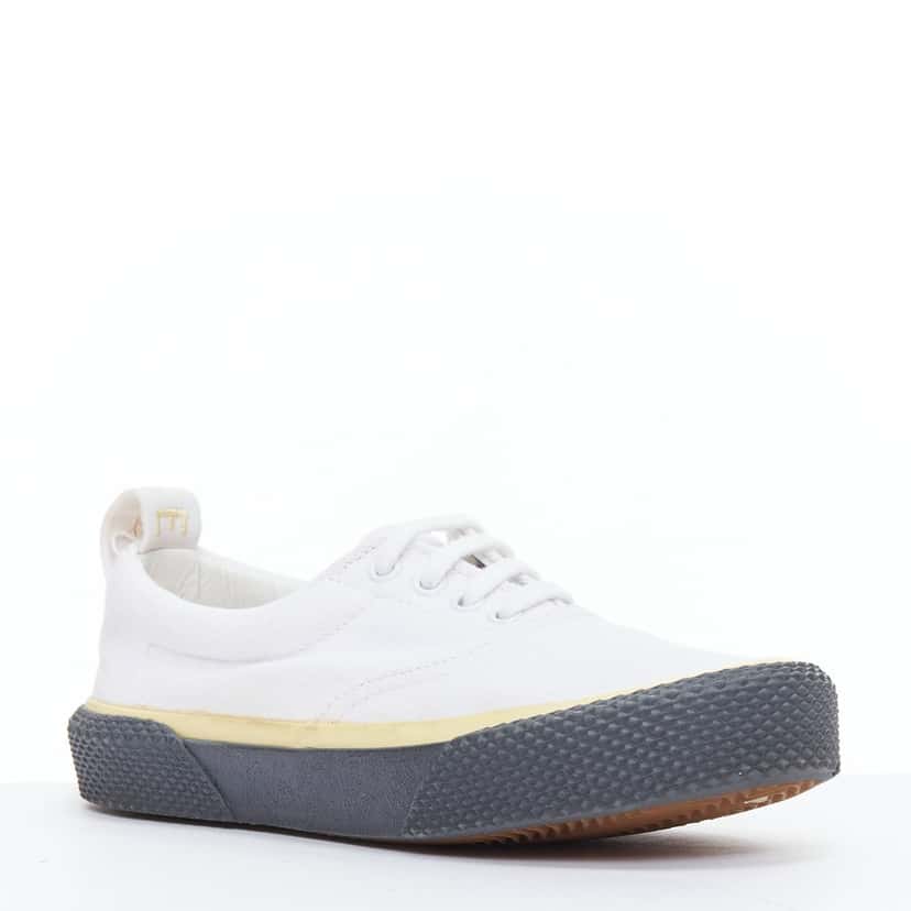 Celine Canvas Mid Skate Shoes White Good condition - Inside View