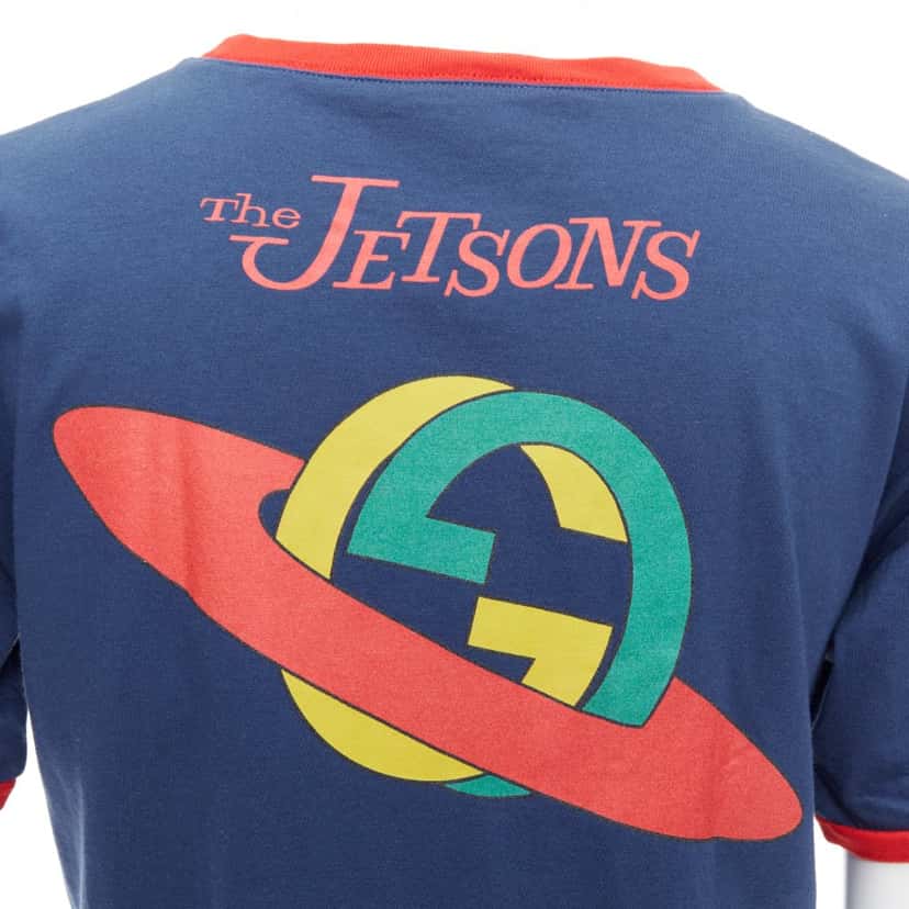 Gucci Jetsons Ringer Tee Navy Cotton Never worn - Back View