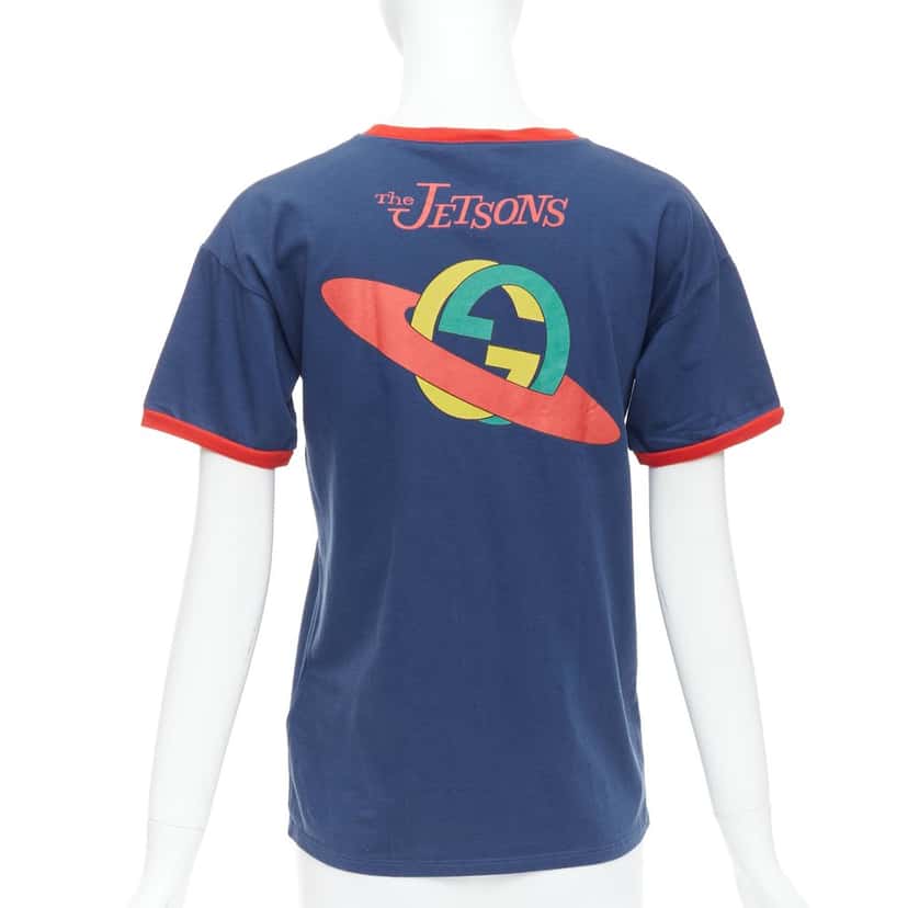 Gucci Jetsons Ringer Tee Navy Cotton Never worn - Box View