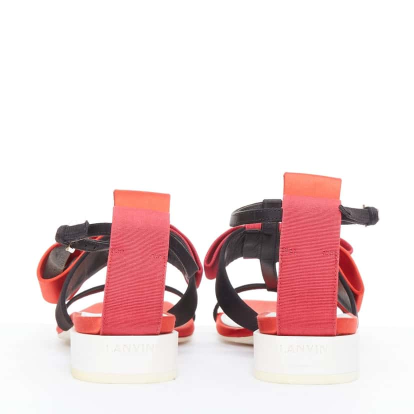 Lanvin Bow-embellished Red Silk Good condition - Box View
