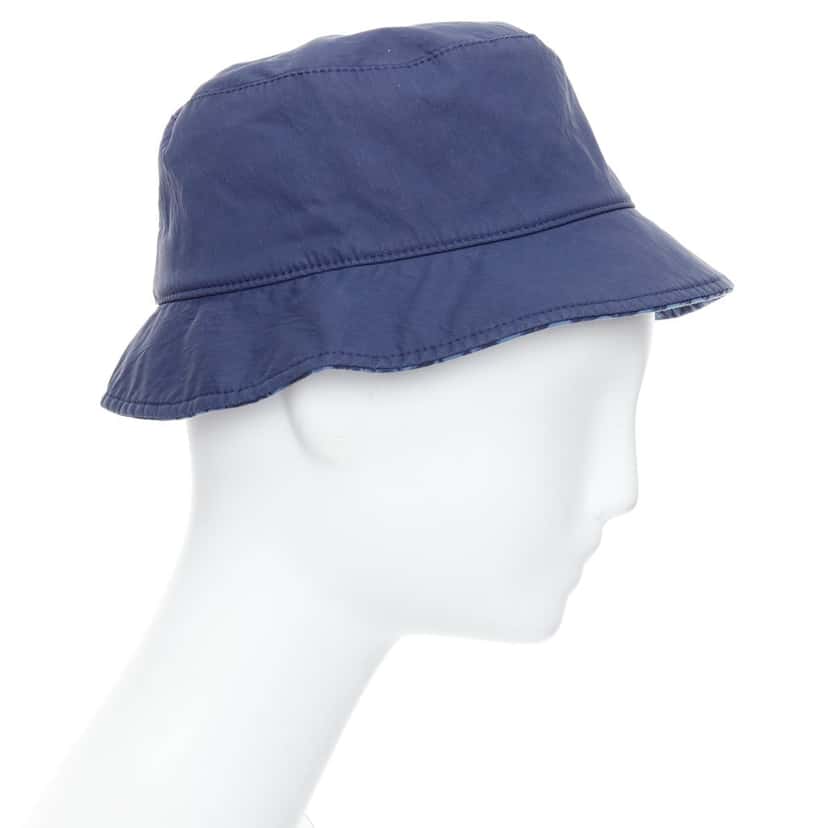 Dior Navy Monogram Hat T3 Blue Cotton Good condition - Model View