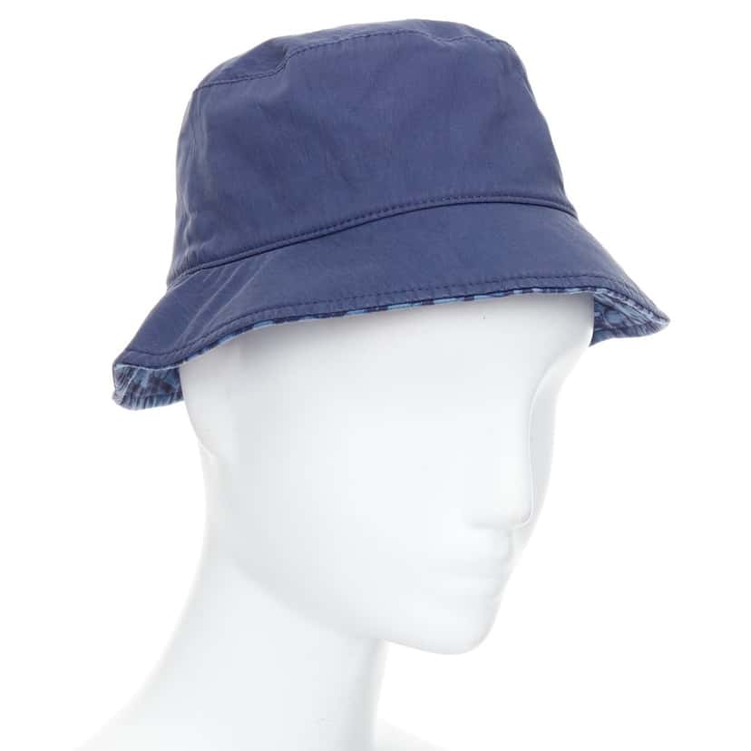 Dior Navy Monogram Hat T4 Blue Cotton Good condition - Inside View