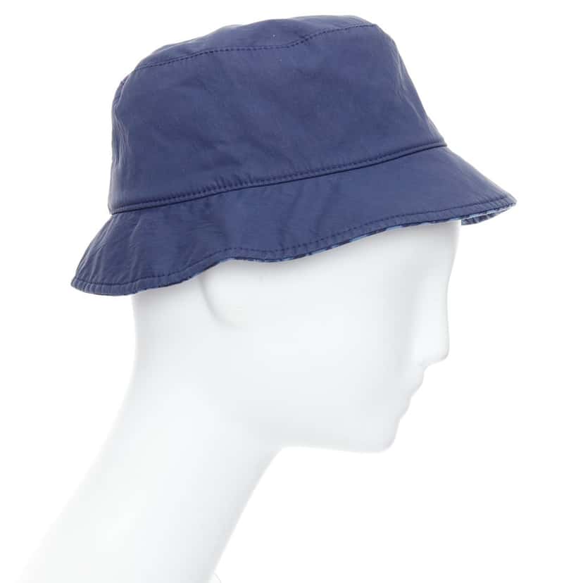 Dior Navy Monogram Hat T4 Blue Cotton Good condition - Model View