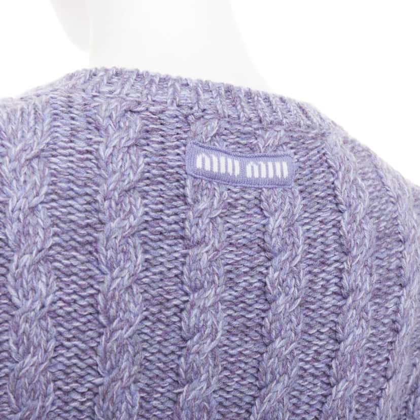 Miu Miu MMF8201330F0230 Purple Cashmere Very good condition - Back View