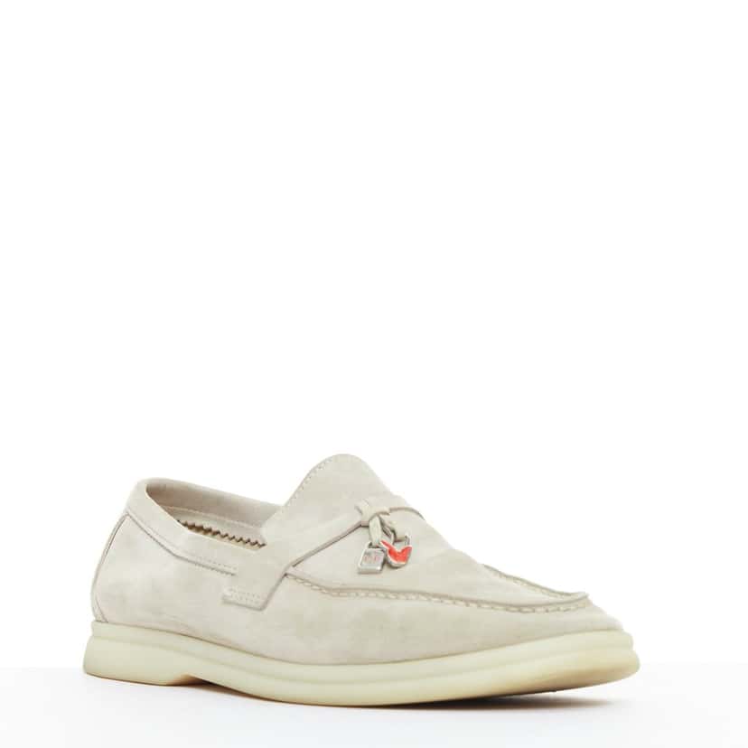 Loro Piana Summer Charms Walk Beige Suede Fair condition - Inside View