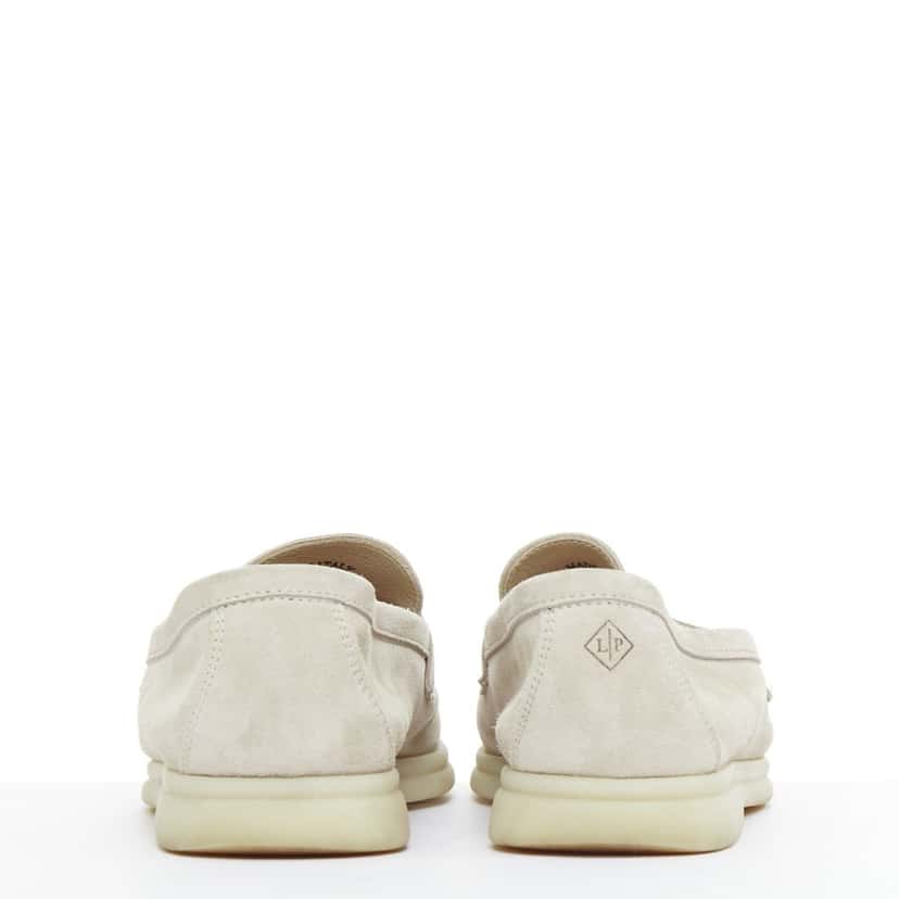 Loro Piana Summer Charms Walk Beige Suede Fair condition - Box View