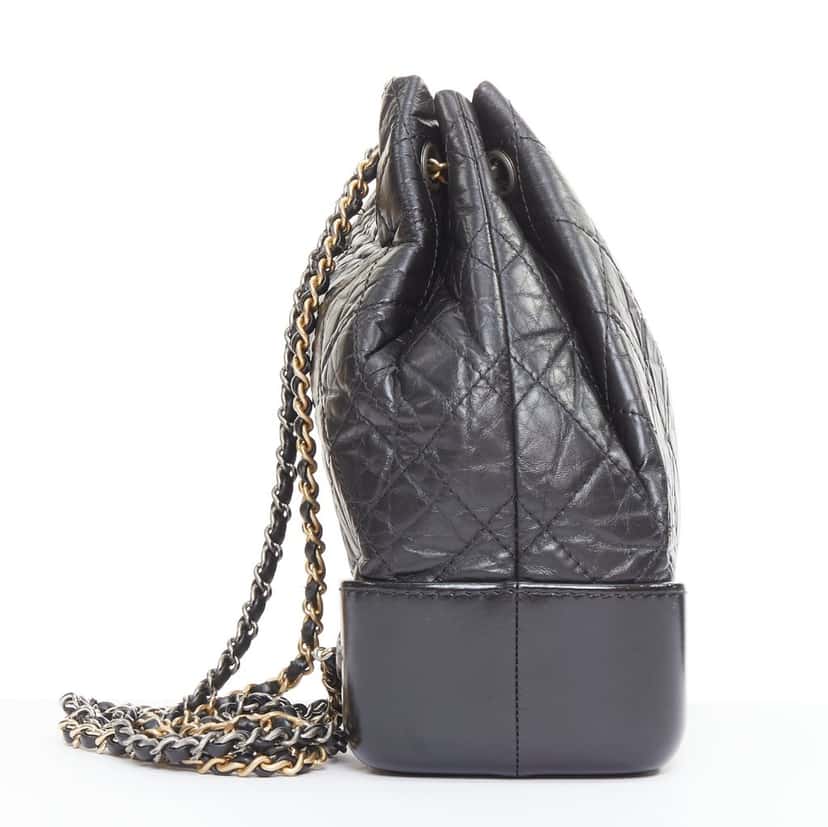 Chanel Chanel Gabrielle Backpack Black Leather Good condition - Model View
