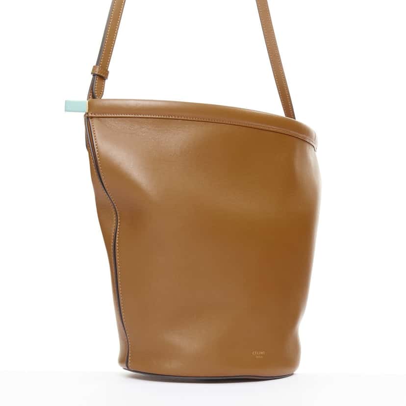 Celine Clasp Bucket Brown Leather Very good condition - Inside View