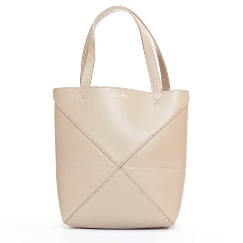 Loewe Puzzle Fold Beige Leather Very good condition - Front View