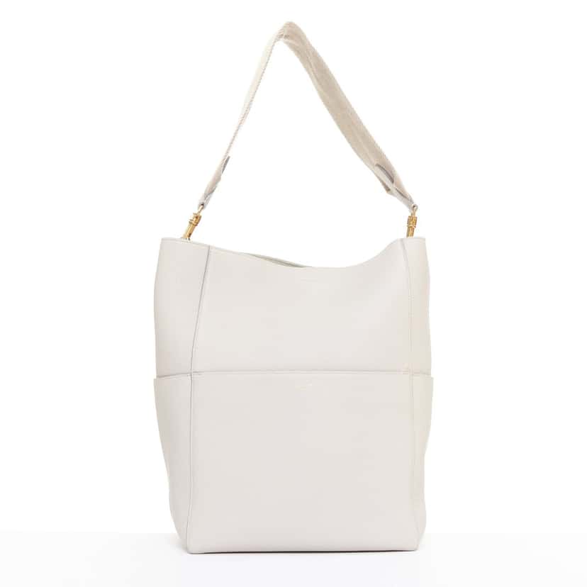 Celine Seau Sangle Grey Leather Good condition - Front View