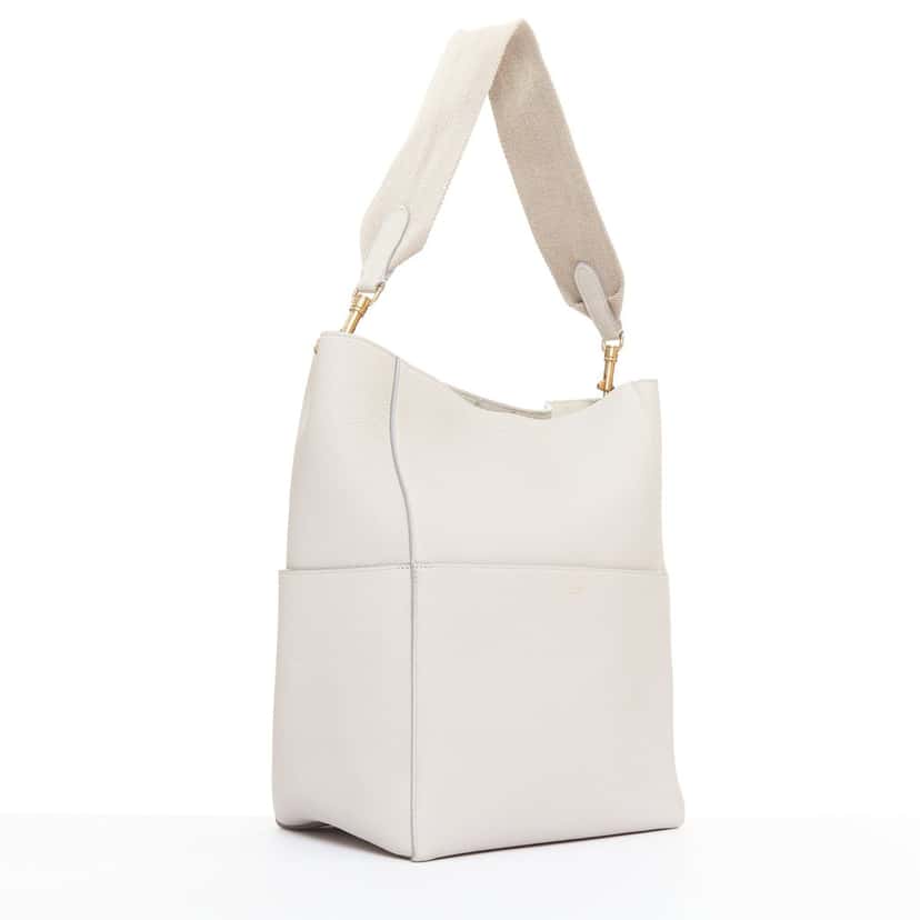 Celine Seau Sangle Grey Leather Good condition - Inside View