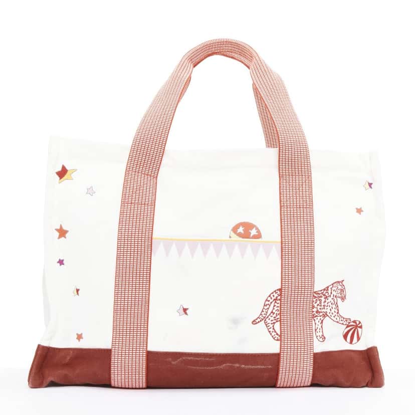 Hermes Circus Nappy Bag White Good condition - Front View