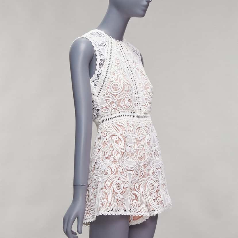 Alexis Makenna White Polyester Never worn, with tag - Inside View