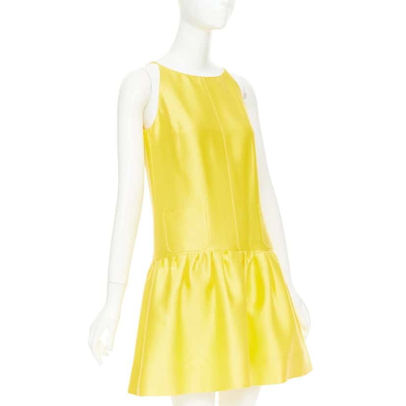 Oscar de la Renta Product Yellow Cotton Fair condition - Back View