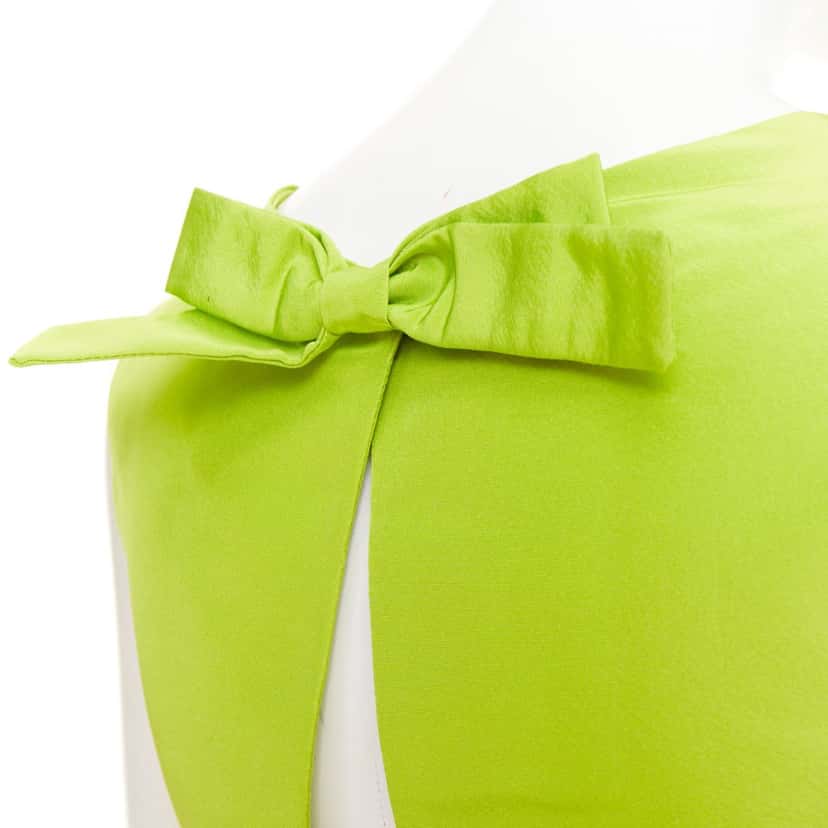 Oscar de la Renta Product Green Silk Very good condition - Back View