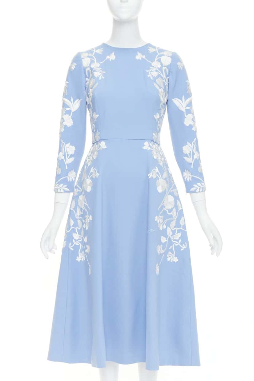 Oscar de la Renta Product Blue Wool Very good condition - Front View