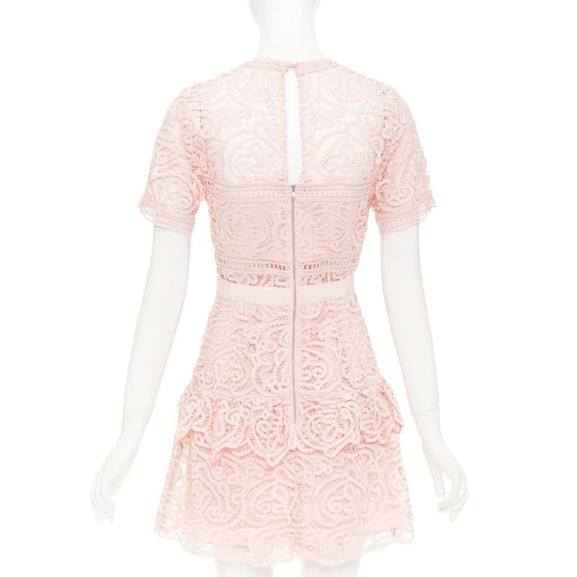 Self Portrait Abstract Guipure Pink Polyester Very good condition - Box View