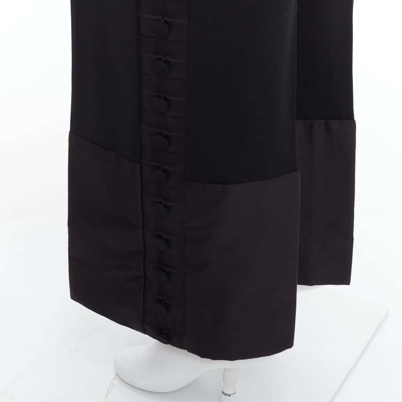 Chloe Pleat Trim Trousers Black Viscose Good condition - Back View