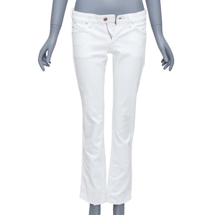Isabel Marant White Rope Applique Jeans White Cotton Never worn - Front View